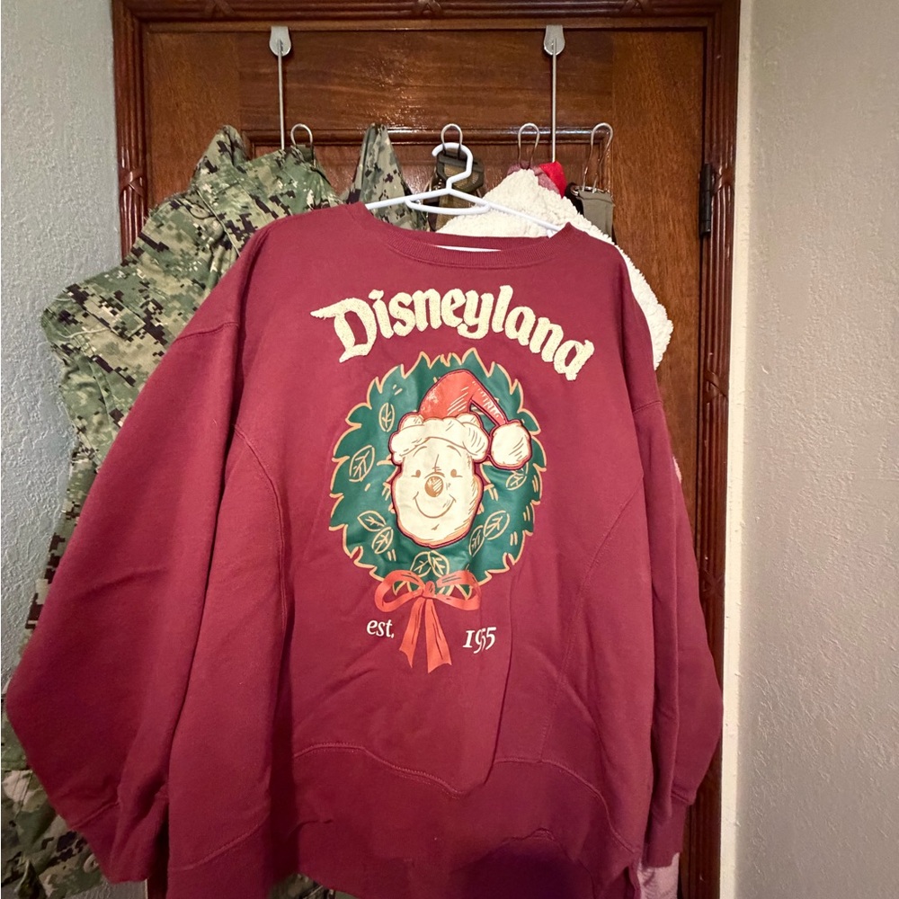 Disneyland Burgundy Crewneck Sweater